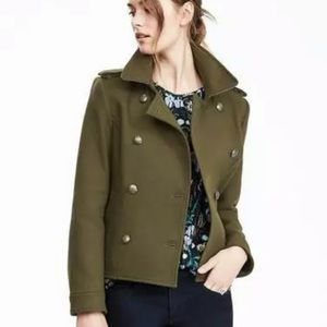 Cropped Military Peacoat
